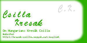 csilla kresak business card